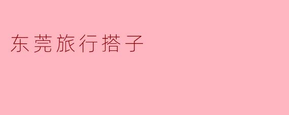 东莞旅行搭子