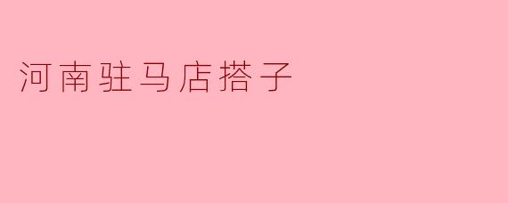 河南驻马店搭子