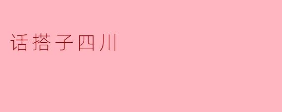 话搭子四川