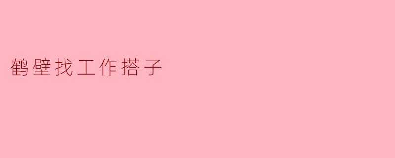 在鹤壁，你不是一个人在找工作：寻找你的“求职搭子”