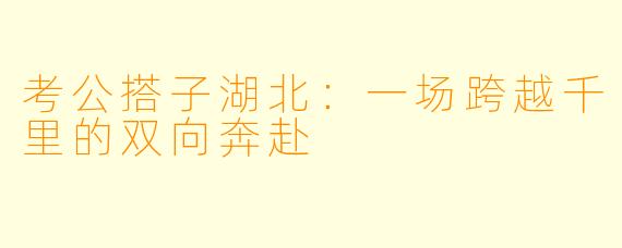 考公搭子湖北：一场跨越千里的双向奔赴