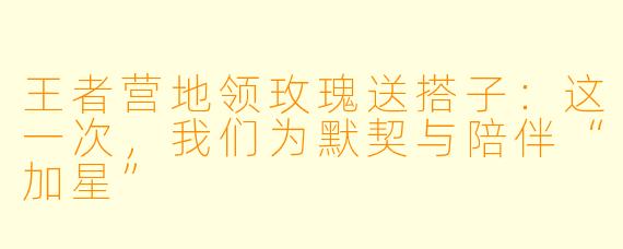 王者营地领玫瑰送搭子：这一次，我们为默契与陪伴“加星”