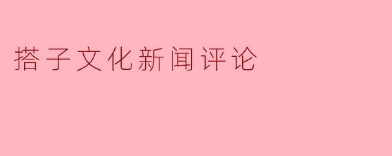 搭子文化新闻评论