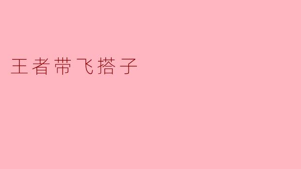 王者带飞搭子